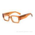 Neue trendige stilvolle Full Rand Transparent Tee Acetat Brillenrahmen Brille